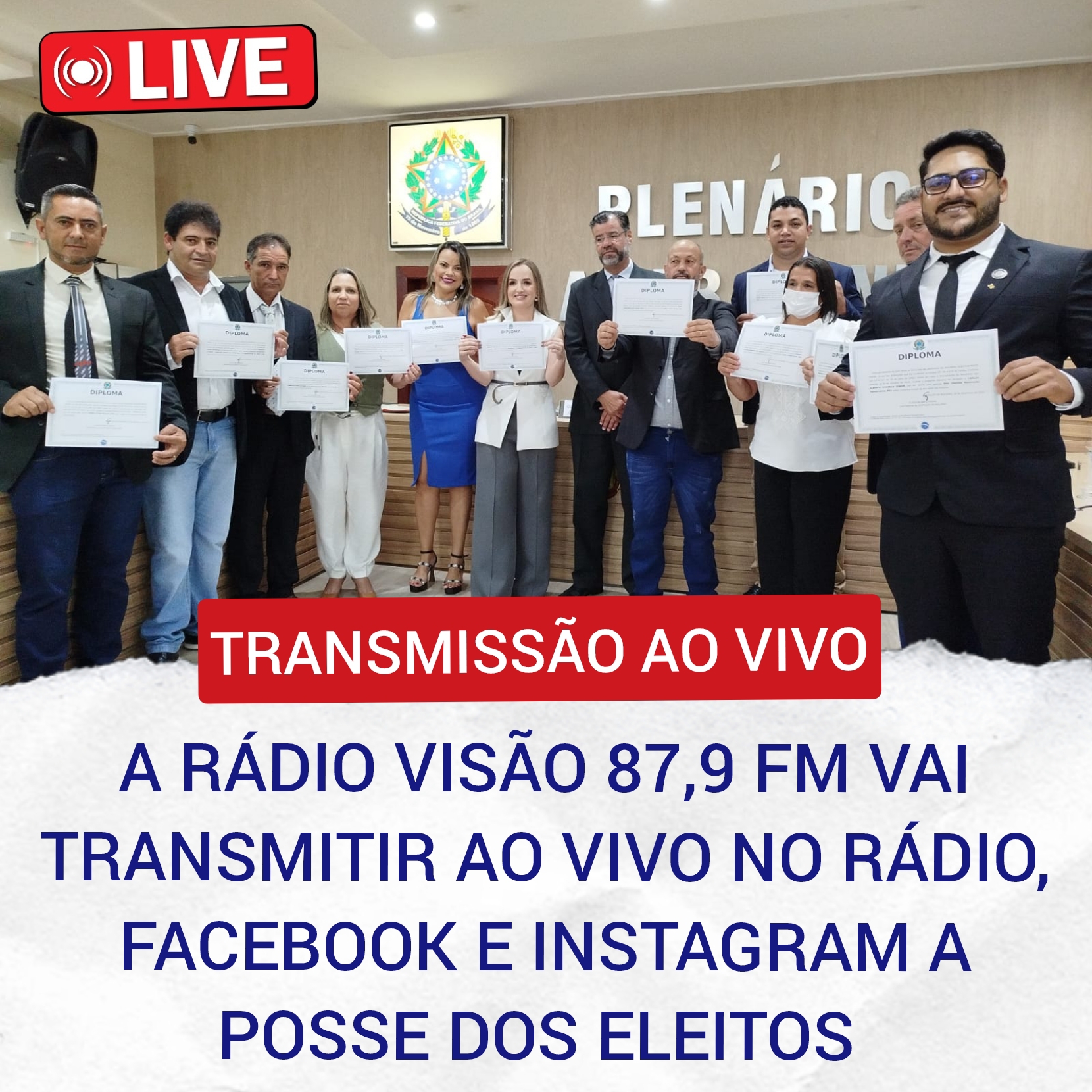 TRANSMISSÃO AO VIVO DOS ELEITOS