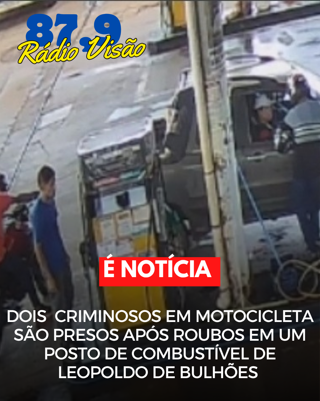 ​Dois criminosos em motocicleta são presos após roubos no Trevo de Leopoldo de Bulhões.