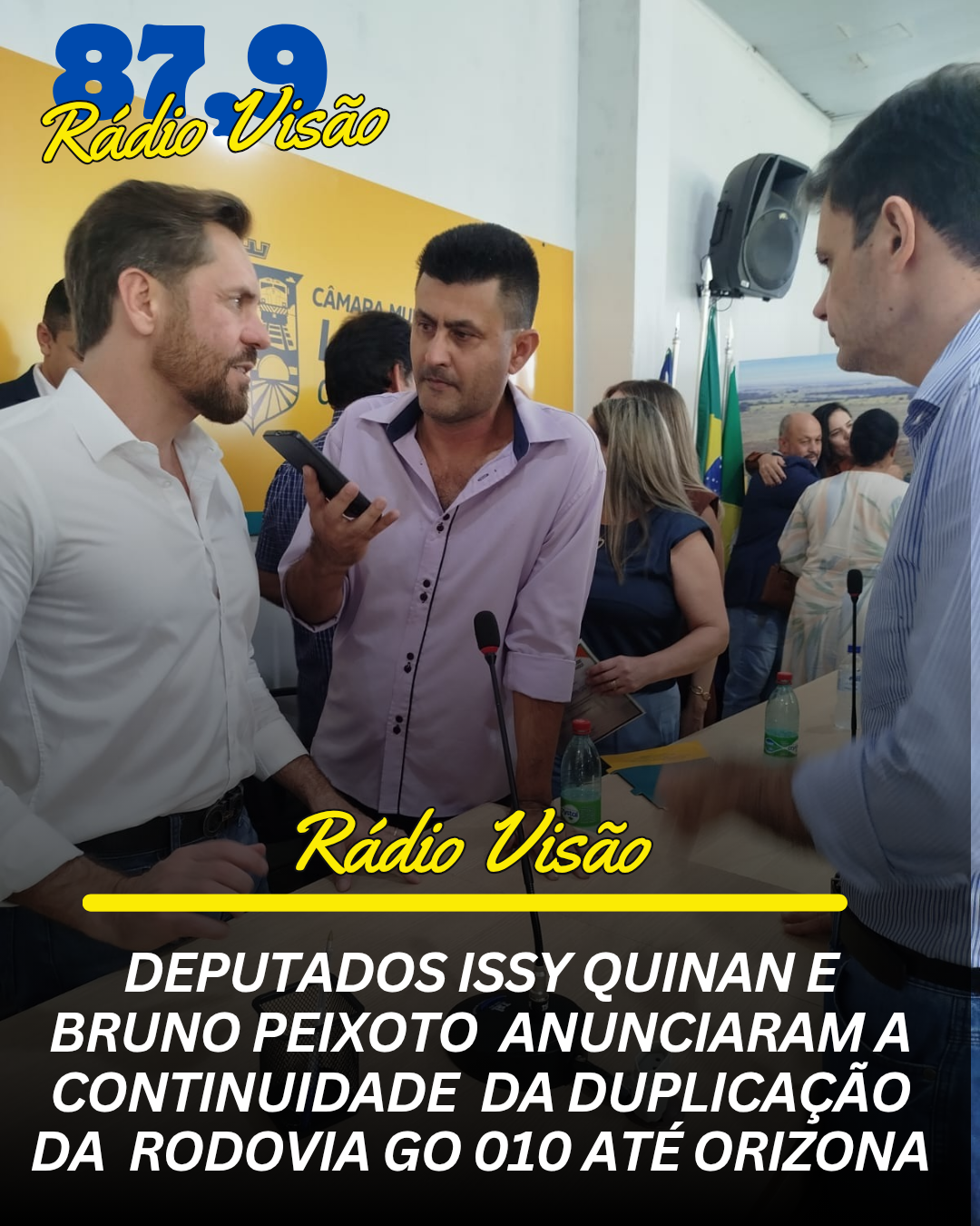 ​EM LEOPOLDO DE BULHÕES OS DEPUTADOS ISSY QUINAN E BRUNO PEIXOTO ANUNCIARAM A CONTINUIDADE DA DUPLICAÇÃO DA RODOVIA GO 010 ATÉ ORIZONA