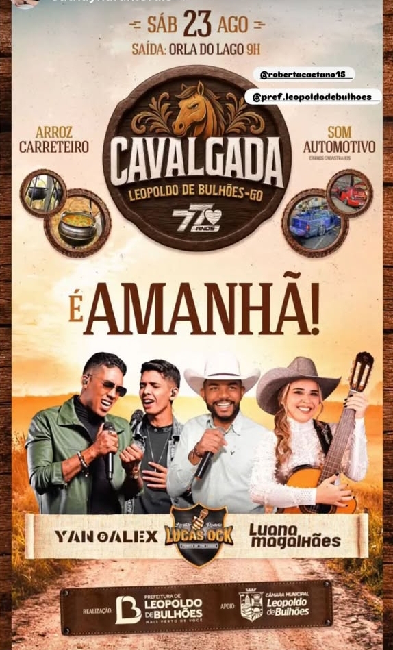 ​CAVALGADA ABRE A COMEMORAÇÃO DO ANIVERSÁRIO DE LEOPOLDO DE BULHÕES