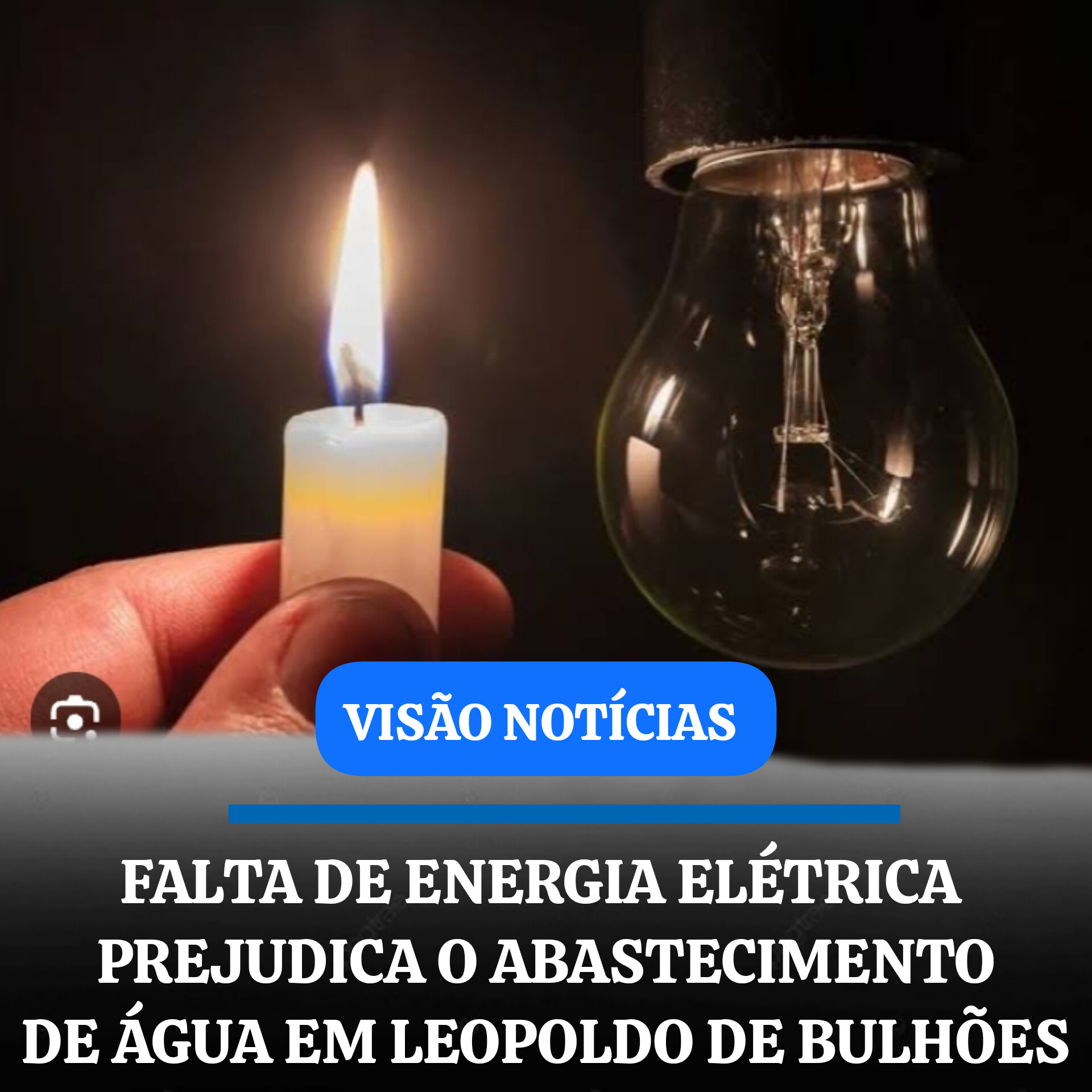 FALTA DE ENERGIA ELÉTRICA PREJUDUCA O ABASTECIMENTO DE ÁGUA EM LEOPOLDO DE BULHÕES