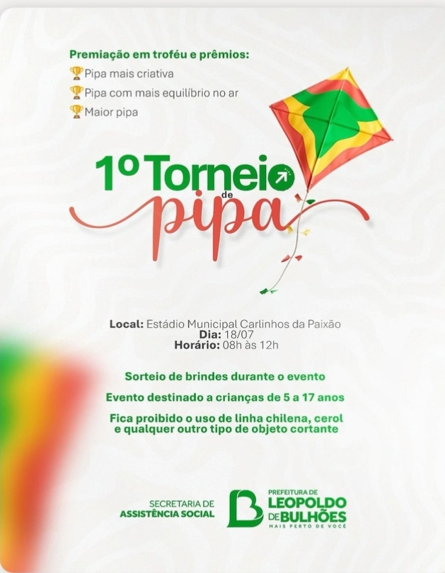 ​NESTA SEXTA ACONTECE O PRIMEIRO TORNEIO DE PIPA DE LEOPOLDO DE BULHÕES