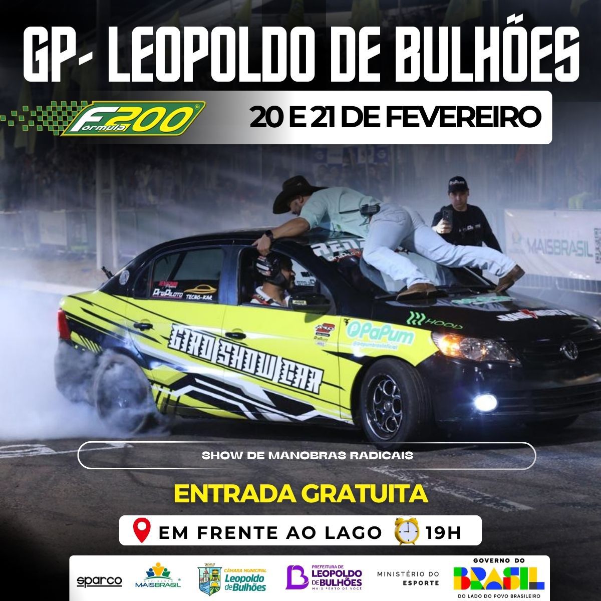 ​VAI ACONTECER EM LEOPOLDO DE BULHÕES UMA ETAPA DA CORRIDA DE CARROS DE RUA DA FÓRMULA 200
