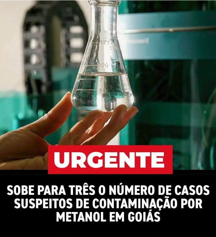​Sobe para três o número de pessoas com suspeita de contaminação por metanol em Goiás