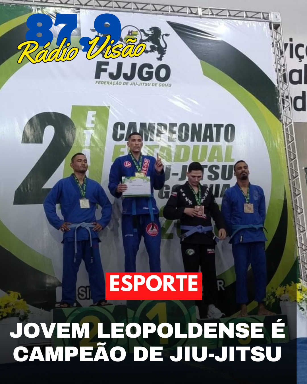 ​JOVEM LEOPOLDENSE É CAMPEÃO GOIANO DE JIU-JITSU