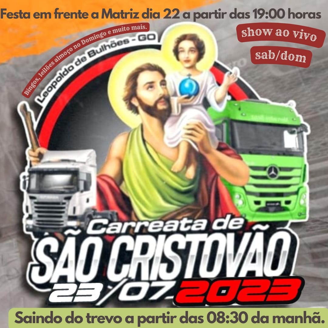 ​NO FIM DO MÊS TEM A FESTA DE SÃO CRISTOVÃO