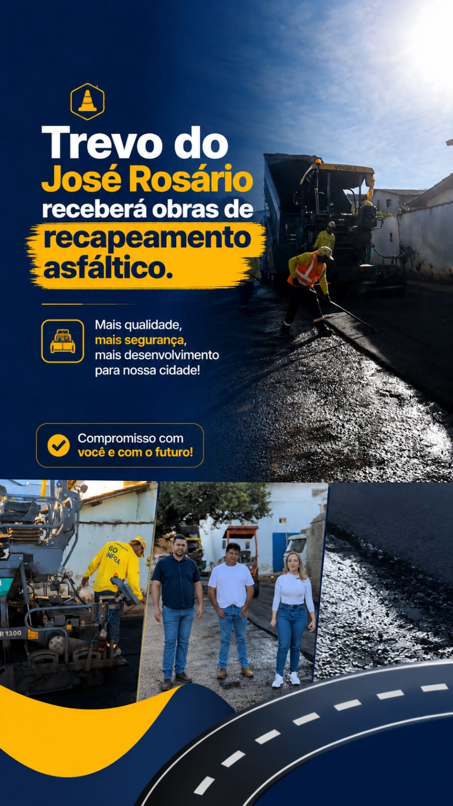 ​TODAS AS RUAS DO DISTRITO DO TREVO DO JOSÉ ROSÁRIO VÃO RECEBER RECAPEAMENTO DO ASFALTO