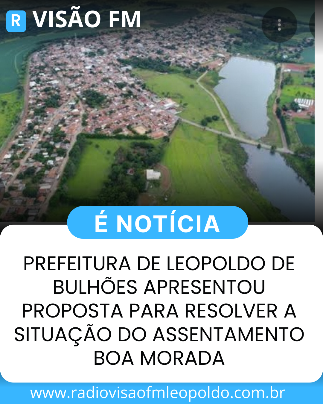 ​PREFEITURA DE LEOPOLDO DE BULHÕES APRESENTOU PROPOSTA PARA RESOLVER A SITUAÇÃO DO ASSENTAMENTO BOA MORADA