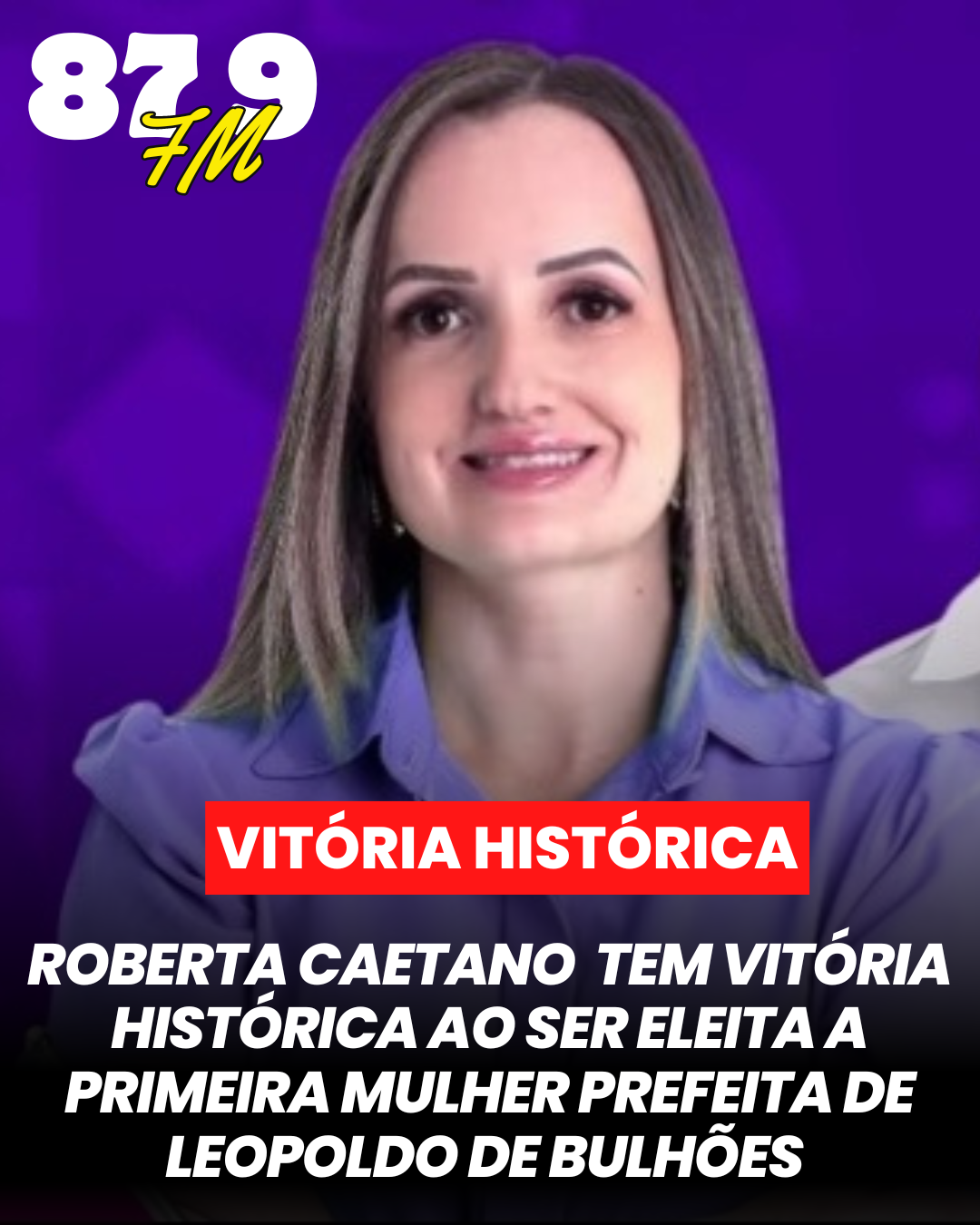 ​ROBERTA CAETANO TEM VITÓRIA HISTÓRICA AO SER ELEITA A PRIMEIRA MULHER PREFEITA DE LEOPOLDO DE BULHÕES