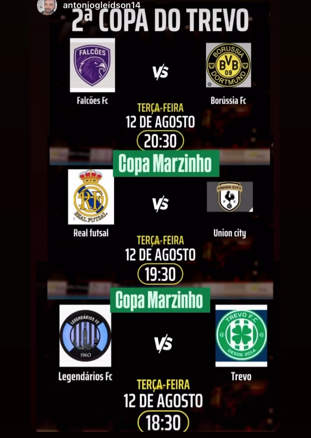 ​HOJE TEM COPA MARZINHO
