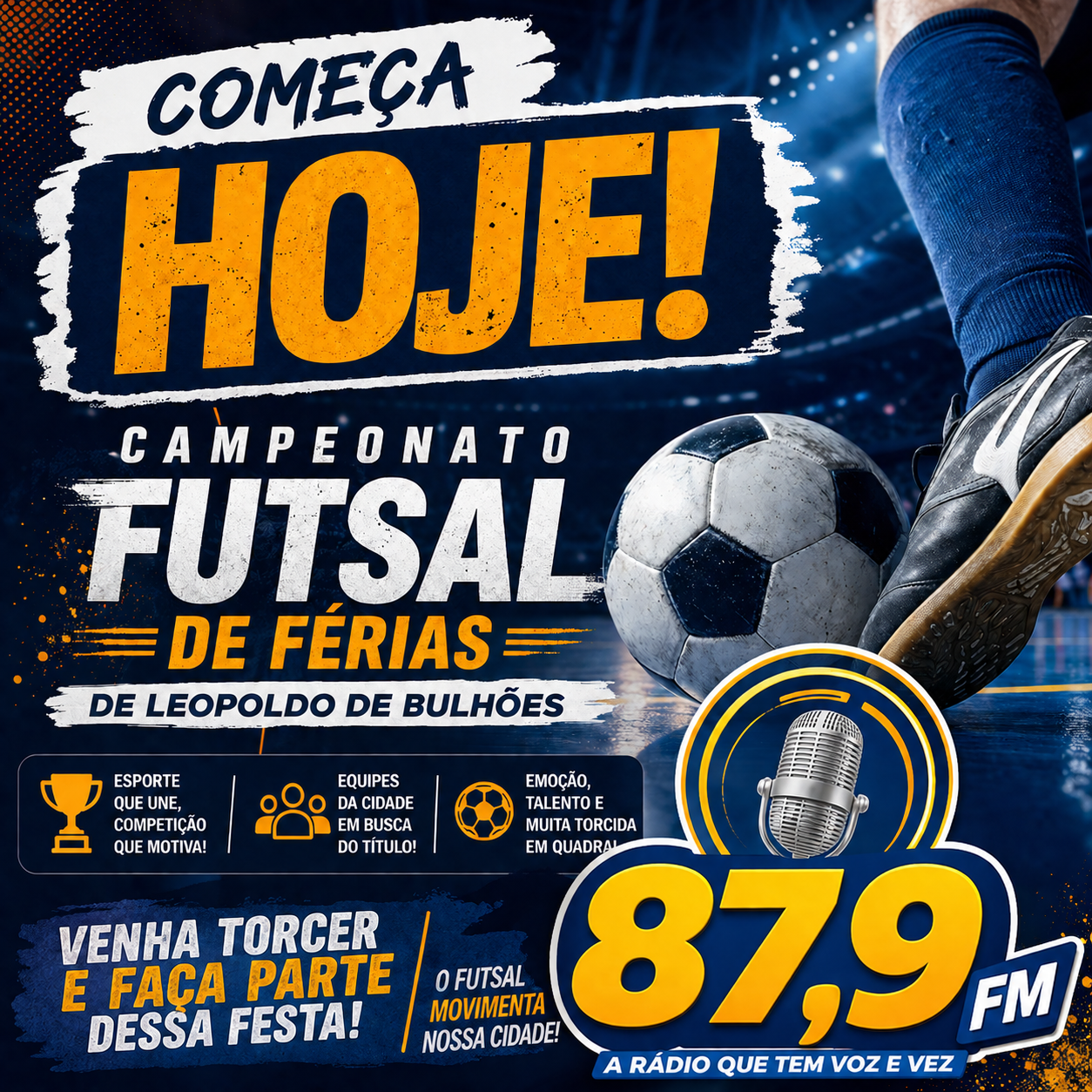 ​COMEÇA HOJE O CAMPEONATO DE FUTSAL DE FÉRIAS DE LEOPOLDO DE BULHÕES