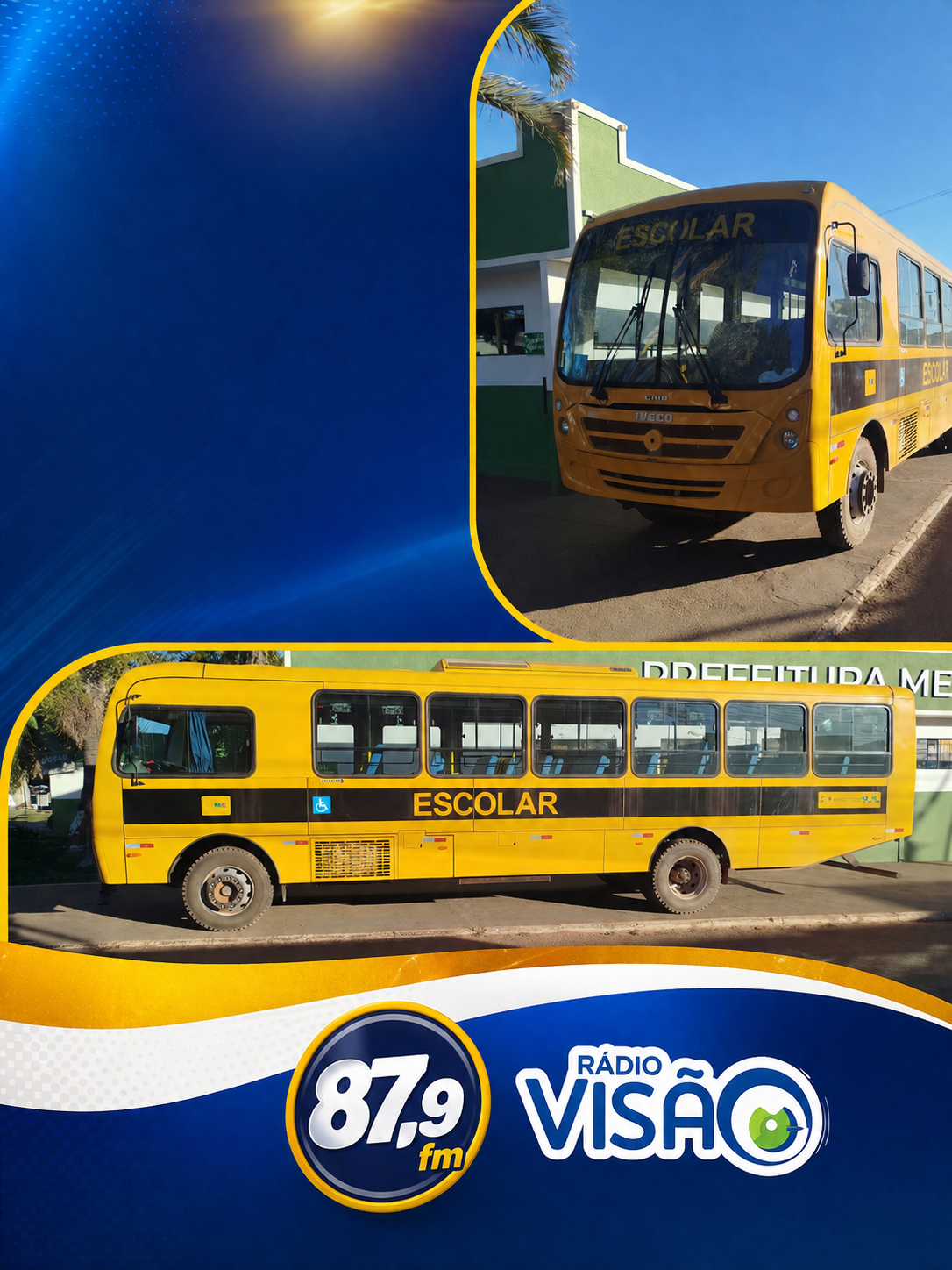 ​PREFEITURA DE LEOPOLDO DE BULHÕES RECEBE ÔNIBUS ESCOLAR NOVO DO GOVERNO FEDERAL