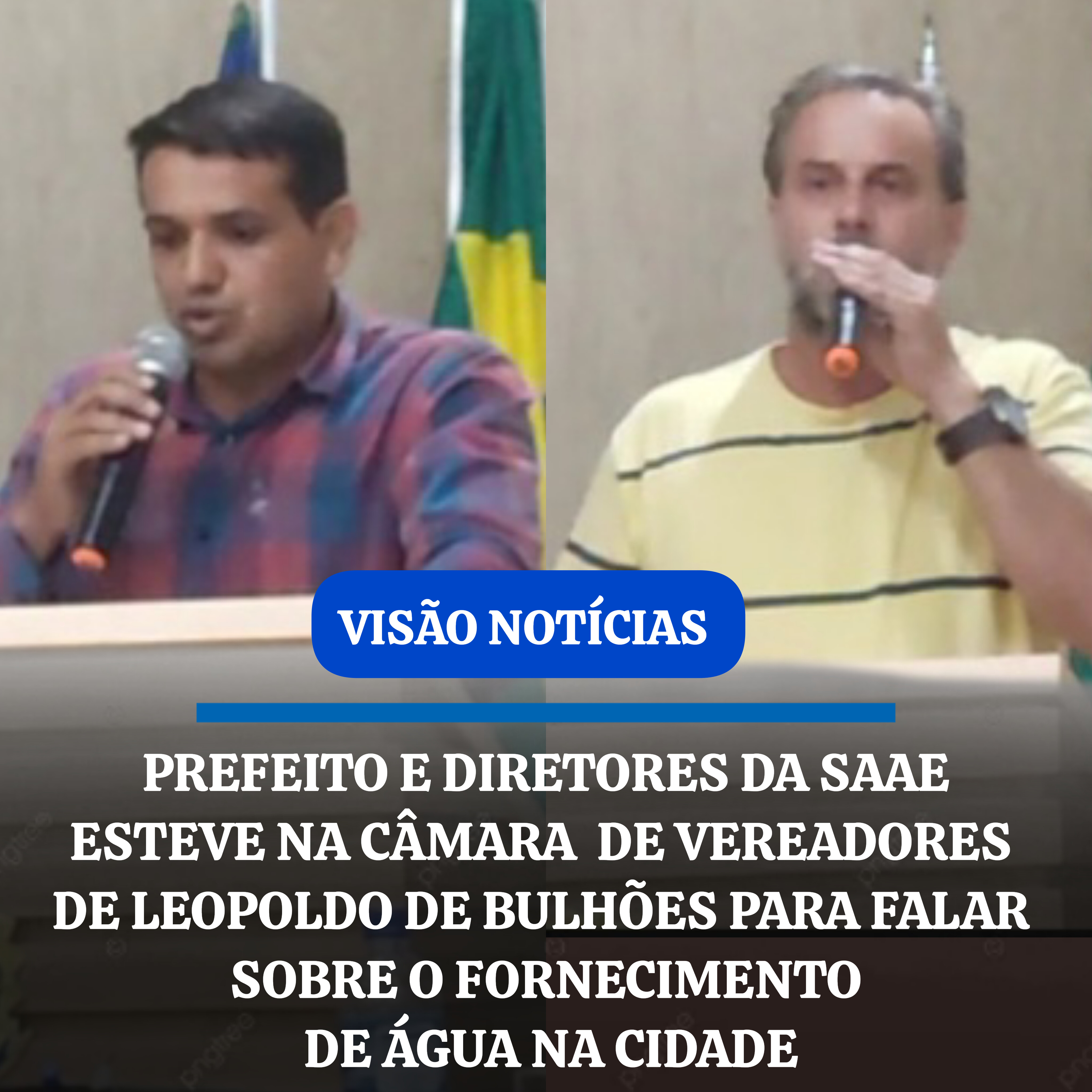 PREFEITO E DIRETORES DA SSAE ESTIVERAM NA CÂMARA DE VEREADORES DE LEOPOLDO DE BULHÕES PARA FALAR DOBRE O FORNECIMENTO DE AGUA.