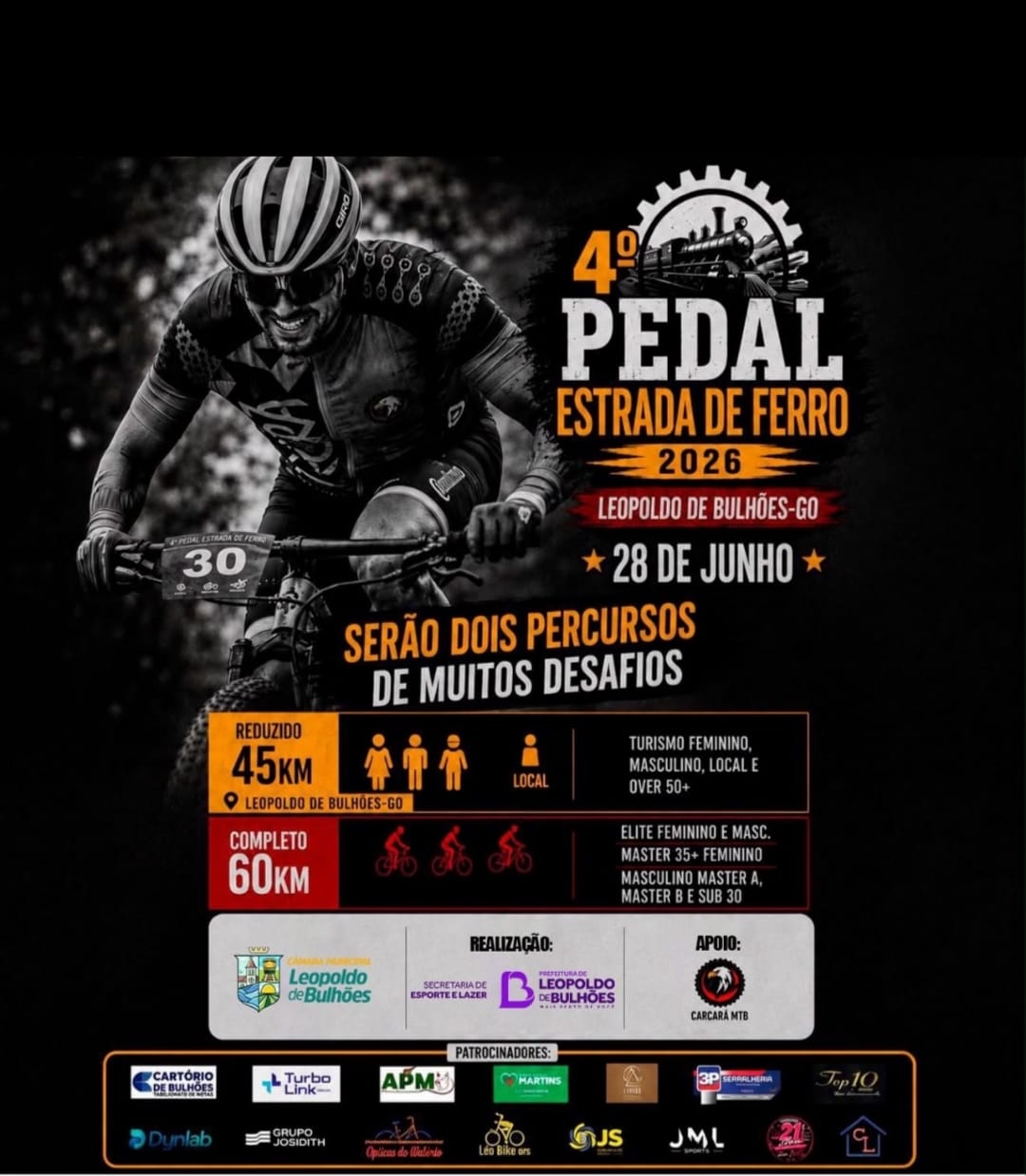 ​NESTE DOMINGO ACONTECE EM LEOPOLDO DE BULHÕES O 4° PEDAL DA ESTRADA DE FERRO